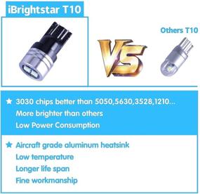 img 2 attached to 🔆 Ice Blue iBrightstar LED Bulbs: Boost Brightness for License Plate, Interior, Dome, Trunk Lights – 168 175 194 2825 W5W T10 Wedge, 3030 Chipsets