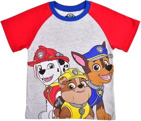 img 3 attached to 🐾 Boys' Nickelodeon Paw Patrol Character 2-Piece Shirt and Jogger Set