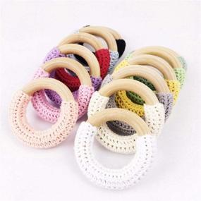 img 2 attached to Yolyoo 60pcs Natural Wooden Rings for DIY Crafts, Ring Pendants, Jewelry Making Connectors, 6 Sizes