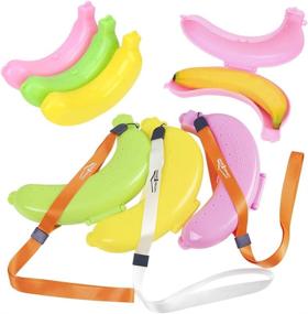 img 4 attached to 🍌 LovesTown Banana Case - 3 Pack with Assorted Colors | Outdoor Travel Banana Holder | Cute Banana Protector Storage Box