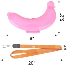 img 3 attached to 🍌 LovesTown Banana Case - 3 Pack with Assorted Colors | Outdoor Travel Banana Holder | Cute Banana Protector Storage Box