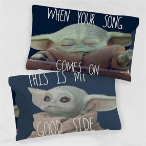 img 2 attached to 🌟 Kids Double-Sided Star Wars Mandalorian Memes Pillowcase - Super Soft Bedding with The Child Baby Yoda Grogu - 1 Pack (Official Product)