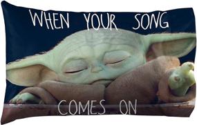 img 3 attached to 🌟 Kids Double-Sided Star Wars Mandalorian Memes Pillowcase - Super Soft Bedding with The Child Baby Yoda Grogu - 1 Pack (Official Product)