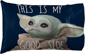 img 4 attached to 🌟 Kids Double-Sided Star Wars Mandalorian Memes Pillowcase - Super Soft Bedding with The Child Baby Yoda Grogu - 1 Pack (Official Product)