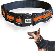 🐾 morita bokujo neoprene padded dog collar, adjustable breathable nylon pet collar for small medium large dogs (orange, m-size: 1-inch width, 14-20 inches length) логотип