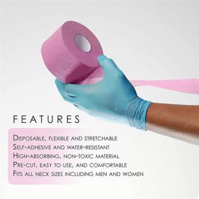 img 1 attached to 💆 Level 3 Neck Paper - Flexible & Water Resistant Neck Strips for Barbers & Hair Stylists - Pre-Cut & Easy to Use - 5 Rolls (100 Each) - Pink