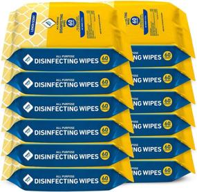 img 4 attached to 🍋 WipesPlus All Purpose Disinfecting Wipes, Lemon Scent, 80 Wipes/Packet, Lot of 12