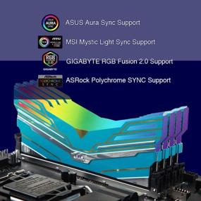 img 3 attached to 🚀 OLOy DDR4 RAM 16GB (2x8GB) Warhawk Aura Sync RGB 3200 MHz CL16 1.35V 288-Pin Desktop Gaming UDIMM (MD4U083216BDDA) - High-performance gaming memory for immersive experiences