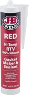 🔥 j-b weld 31914 red high temperature rtv silicone gasket maker and sealant - ultimate sealant for high heat applications - 10.3 oz. logo