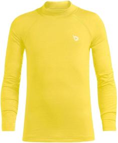 img 4 attached to 👕 BALEAF Youth Boys' Compression Thermal Shirt Fleece Baselayer Long Sleeve Cold Gear Mock Top for Enhanced Performance