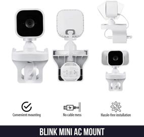 img 3 attached to 📷 Wasserstein AC Outlet Mount for Blink Mini - Secure and Convenient Home Security Camera Mounting Solution (1-Pack, White)