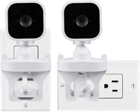 img 2 attached to 📷 Wasserstein AC Outlet Mount for Blink Mini - Secure and Convenient Home Security Camera Mounting Solution (1-Pack, White)