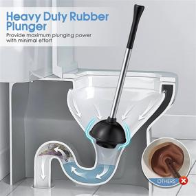 img 3 attached to 🚽 Black Freestanding Toilet Bowl Plunger Holder: Heavy Duty Hideaway Scrubber Cleaner Plungers with Caddy - Discreet Bathroom and Apartment Cleaning Accessories for Enhanced Toilet Hygiene