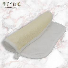 img 1 attached to Set of 5 Soft Weave Home Spa Bath Shower Exfoliating Massage Cloths, Dual-Sided with Exfoliating Scrub and Terry Cloth Towel for Face and Body Wash