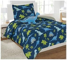 img 1 attached to 🦕 Linen Plus Comforter: Dinosaur Green - Kids' Home Store Must-Have!