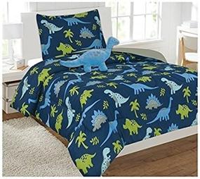 img 3 attached to 🦕 Linen Plus Comforter: Dinosaur Green - Kids' Home Store Must-Have!