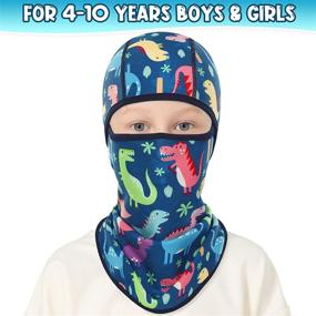 img 3 attached to ❄️ Venswell Kids Balaclava: Windproof Winter Fleece Full Face Mask - Warmth for Boys and Girls Ages 4-10 in Cold Weather Biking, Cycling, Snowboarding & More!