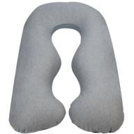 🛏️ gray replacement cover for leachco back n belly chic body pillow logo