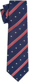 img 3 attached to KissTies Patriotic Necktie: Stars and Stripes Men's Accessories in Ties, Cummerbunds & Pocket Squares - Show your American Pride!