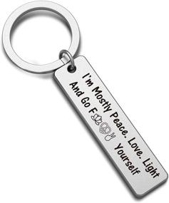 img 4 attached to 🔑 G-Ahora Peace Love Light Keychain: A Bold Expression for Vulgar Friends (Swear Word KR)