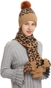 img 3 attached to Ecodudo Pieces Beanie Leopard Acrylic Outdoor Recreation and Hiking & Outdoor Recreation Clothing