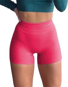 img 4 attached to 🩳 TomTiger Women's Tummy Control High Waist Yoga Shorts: Butt Lifting, Biker Style Workout Tights and Short Pants