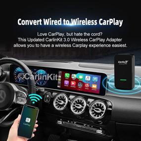 img 3 attached to CarlinKit 3.0 Wireless CarPlay Adapter for Factory Wired CarPlay Cars (Model Year: 2019 to 2020), Wireless CarPlay Dongle for Converting Wired to Wireless CarPlay