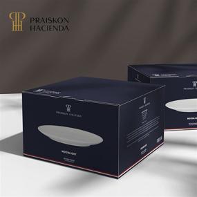 img 3 attached to 🍽️ Praiskon Porcelain Dinnerware: Stylish Appetizer Microwave Set for Gourmet Delights