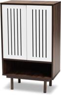 baxton studio cabinets walnut white logo