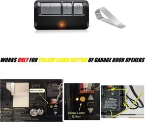 img 2 attached to 2Pack ASONPAO 953ESTD 950ESTD 893LM 891LM 3 Button Remote for Chamberlain/Liftmaster Garage Door Opener Security+ 2.0 myQ with Yellow Learn Button