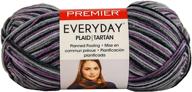 🔮 everyday purple grey plaid premier yarns logo