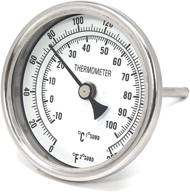 🌡️ accurate home brewing with concord's 3" stainless steel thermometer (2" stem) logo