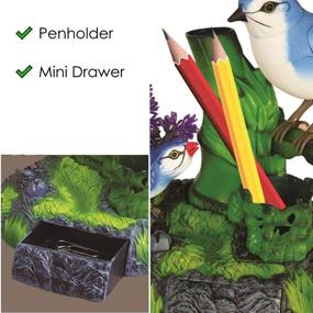 img 2 attached to 🎶 Haktoys Singing Chirping Penholder Drawer: Your Perfect Desk Organizer with Melodious Charm!