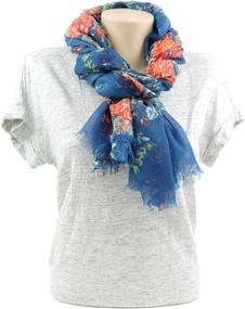 img 2 attached to Stylish Floral Scarves - MIMOSITO Women's Lightweight Fashion Accessories