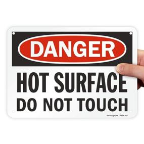 img 4 attached to Danger Surface Touch SmartSign Aluminum