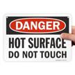 danger surface touch smartsign aluminum logo