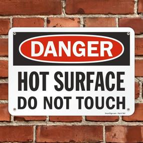 img 1 attached to Danger Surface Touch SmartSign Aluminum