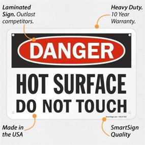 img 3 attached to Danger Surface Touch SmartSign Aluminum