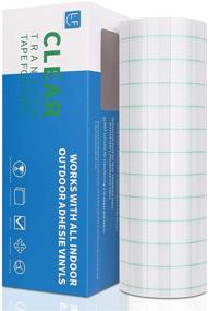 img 4 attached to 🎯 Medium Tack Vinyl Transfer Tape - Clear 12" x 65FT with Green Alignment Grid for Silhouette Cameo, Cricut - Ideal for Decals, Window, Sign, and Sticker Applications