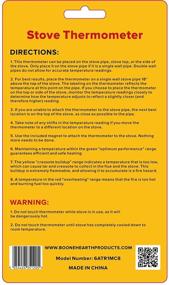 img 4 attached to 🌡️ Boone Hearth's Magnetic Stove Thermometer in Color-Coded Design for Enhanced Wood Burning Safety