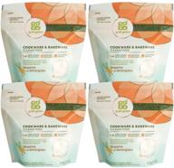 🍊 grab green natural cookware & bakeware cleaner pods - tangerine + lemongrass scented, with essential oils, plant & mineral-based ingredients - 15 count (pack of 4) logo