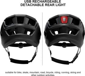 img 2 attached to PHZ Adult Bike Helmet with Light - Safety Certified Bicycle Helmet for Men Women, Ideal for Mountain Road Skateboard - Includes Extra Detachable Visor & Inner Pads