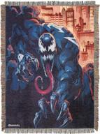 marvels venom woven tapestry blanket logo