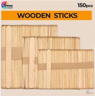 🍡 popsicle stick craft supplies set - premium quality 150pcs - mixed sizes assorted multi mini large wood strips - bulk pack for kids logo