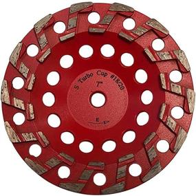 img 2 attached to 💎 High Performance 7" Diamond Grinding Wheel #18/20 Arbor for Concrete, Paint, and Coating Removal