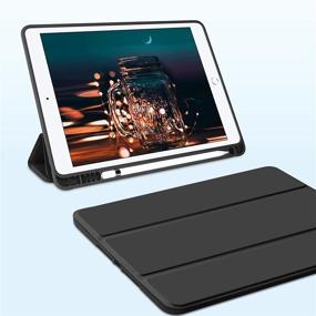 img 3 attached to 📱 BENTOBEN iPad Air 10.5" Case (3rd Gen) 2019 / iPad Pro 10.5" 2017 with Pencil Holder, Premium Protective Tablet Case Slim Soft TPU Back Smart Cover Auto Sleep/Wake for Apple iPad Air 3 10.5, Black