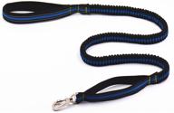 🐶 reflective elastic dog leash with anti-shock feature and padded loop handle logo