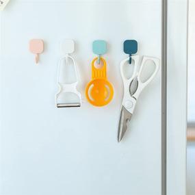 img 1 attached to 🔑 SoeKewo 10 Multicolor Adhesive Hooks: Stylish Key Holder Rack for Entryway, Door, Bathroom, Kitchen Decor