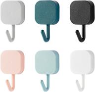 🔑 soekewo 10 multicolor adhesive hooks: stylish key holder rack for entryway, door, bathroom, kitchen decor логотип