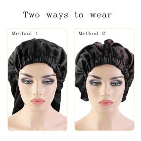 img 2 attached to Satin Braid Bonnet Adjustable Button